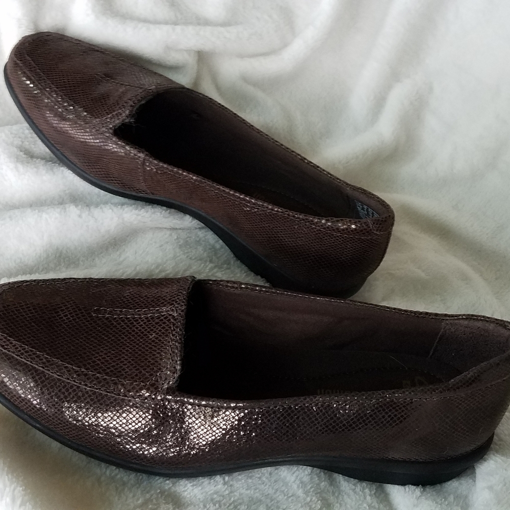 Clarks Lizard Leather Loafers
